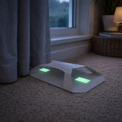 Biscuit beetle monitoring trap with photoluminescent attractor