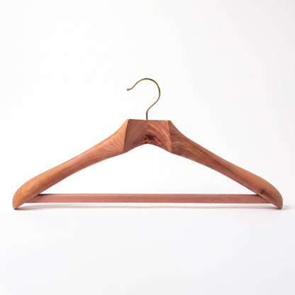 Premium Swedish red cedar suit and jacket hanger with wide contoured shoulders