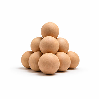 Handmade Swedish red cedarwood balls for wardrobe and drawer moth protection