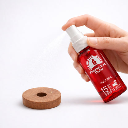 Refreshing a cedarwood ring with Swedish red cedar oil to extend scent and performance