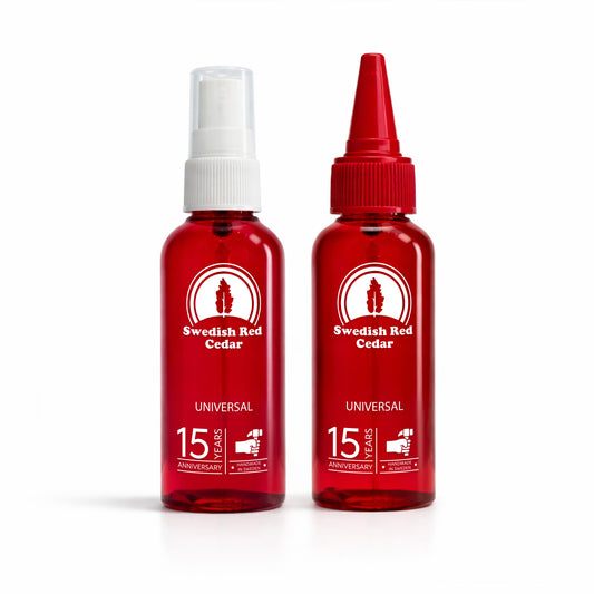 Swedish red cedar oil spray and drop bottles 85ml

